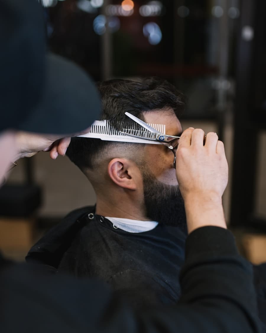 Barber at work